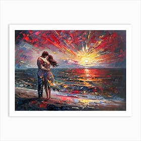 'Love At Sunset' 1 Art Print