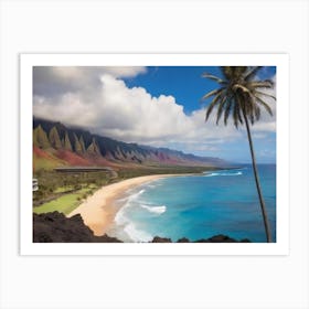 Kaanapali Beach Landscape Art Print