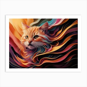 Cat Painting 2 Art Print