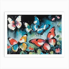 Butterflies In The Garden 8 Art Print