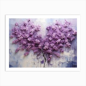 Purple Lila Tree Art Print