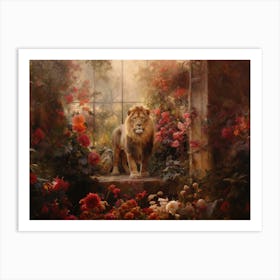 Garden Lion Art Print