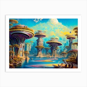 Futuristic City 26 Art Print