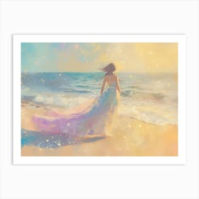 Girl On The Beach 2 Art Print