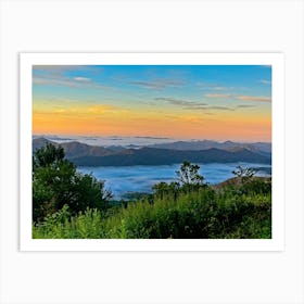 Sunrise Over The Mountains Art Print