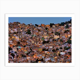 Nightfall In The Favela Da Rocinha Art Print