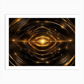 Golden Rays Of Light Art Print