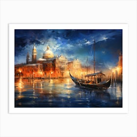 Venice At Night Poster