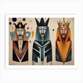 Abstract Kings And Queens Art Print 0 Art Print