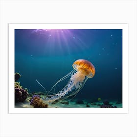 Jellyfish In The Ocean Art Print