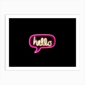 Hello Neon Sign Art Print