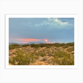 Sunset In The Desert Art Print