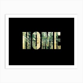 Home Poster Forest Collage Vintage 3 Art Print