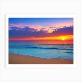 Sunset At The Beach 124 Art Print