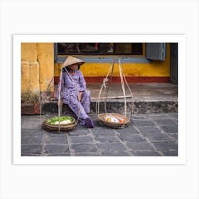 Seller Of Produce Hoi An Vietnam Art Print