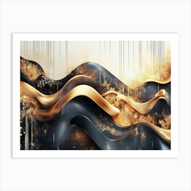 Abstract Wave Painting 1 Art Print