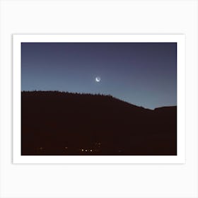 Moon Above Forest Art Print