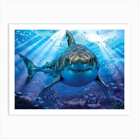 Great White Sharks Art Print