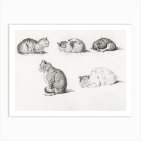 Five Studies Of Cats, Jean Bernard Art Print