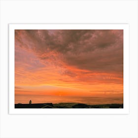 Sunset Over The Ocean Art Print