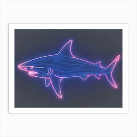 Neon Thresher Shark  1 Art Print