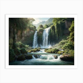 Beautiful Waterfall Art Print