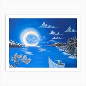 Moon prayer Art Print