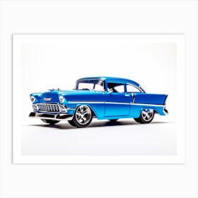 Toy Car 55 Chevy Bel Air Gasser Blue Art Print