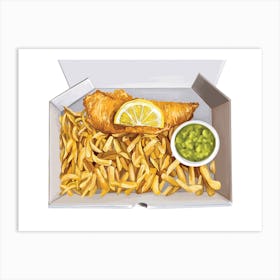 Fish N Chips Art Print