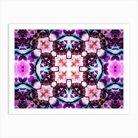 Violet Flower Watercolor And Alcohol Ink In The Author S Digital Processing Art Print