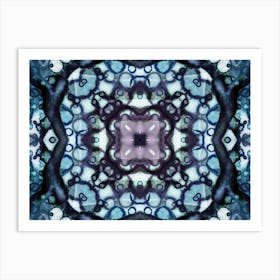 Modern Art Sky Blue Pattern Art Print