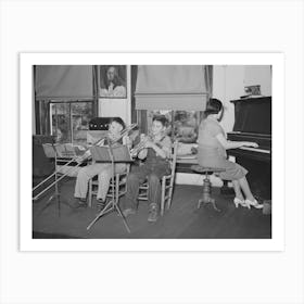 Music Lesson, Grade School, San Augustine, Texas By Russell Lee Art Print