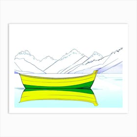 Boat On The Lake 1 Art Print