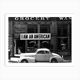 I am an American sign vintage photo Art Print Art Print