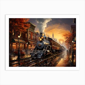 Train On The Tracks Art Print