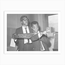 Bayard Rustin And James Baldwin conference in New York 1963 Art Print