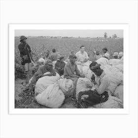 Untitled Photo, Possibly Related To Day Laborers, Cotton Pickers, Waiting To Be Paid Off At End Of Day S Work Art Print