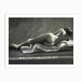 Reclining Nude 01 (2013) Art Print