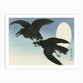 Crows At Full Moon (1925 1936), Ohara Koson Art Print