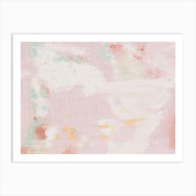 Pink abstract oil painitng Art Print