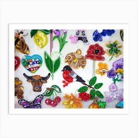 Bead Embroidery Art Print