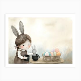 Easter Bunny Kids and Nursery 2 Art Print