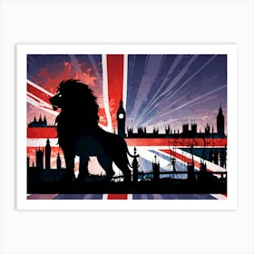 Lion In London Art Print