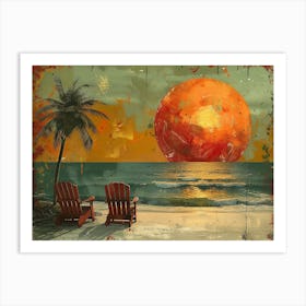 Sunset On The Beach 7 Art Print