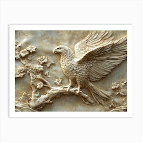 Beautiful Animal 3d Eagle Art Print