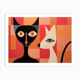 Cat And Dog Art Print