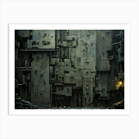 Industrial Wall 2 Art Print