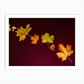 Autumnal Gradient Splash Transitioning From Warm Russet To Deep Burgundy Celebrating Thanksgiving (3) Art Print