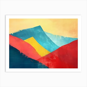 Abstract Mountain Painting 4 Art Print