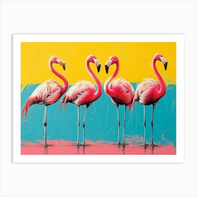 Flamingos 4 Art Print